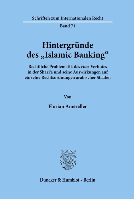 Florian Amereller: Hintergründe des "Islamic Banking"., Buch