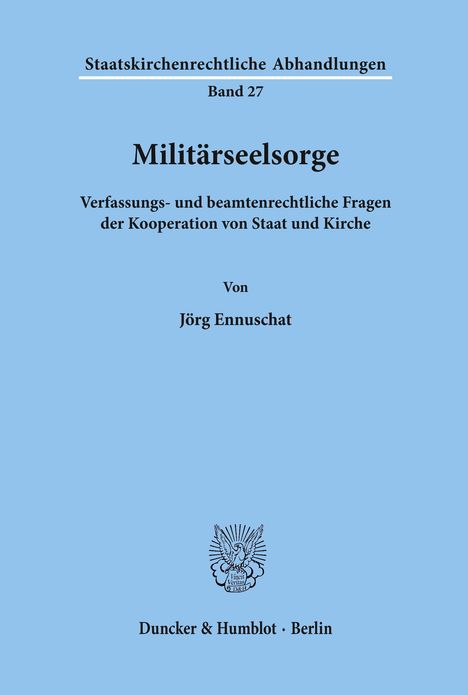 Jörg Ennuschat: Militärseelsorge., Buch