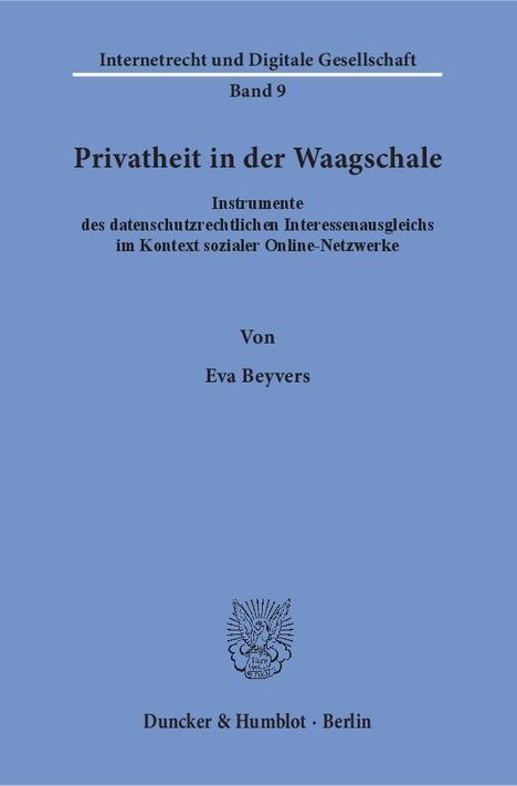 Eva Beyvers: Beyvers, E: Privatheit in der Waagschale, Buch