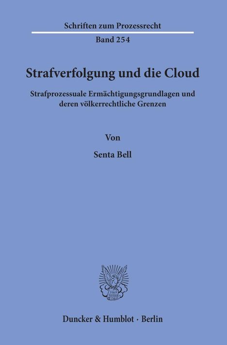 Senta Bell: Strafverfolgung und die Cloud, Buch