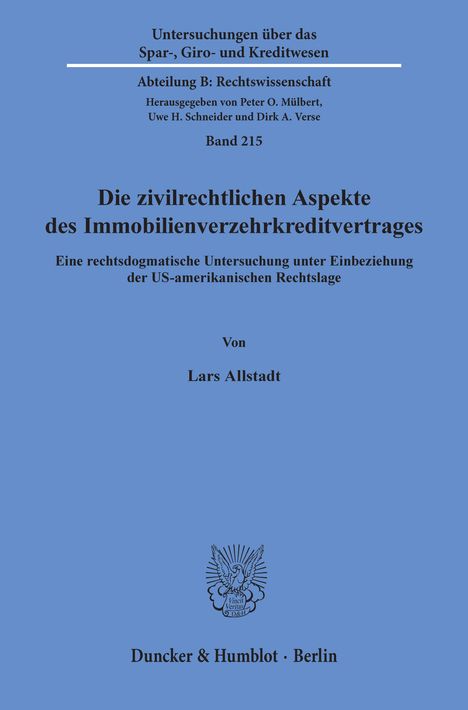 Lars Allstadt: Die zivilrechtlichen Aspekte des Immobilienverzehrkreditvertrages, Buch