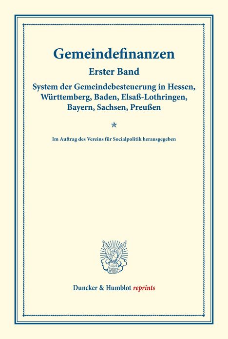 /: Gemeindefinanzen., Buch