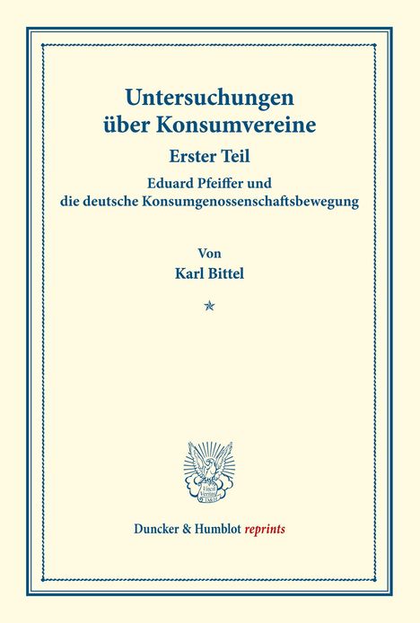 /: Eduard Pfeiffer und die deutsche Konsumgenossenschaftsbewegung., Buch