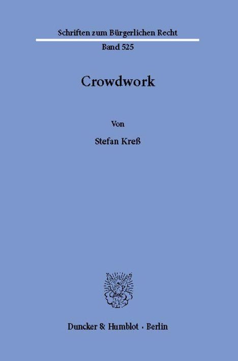 Stefan Kreß: Crowdwork, Buch