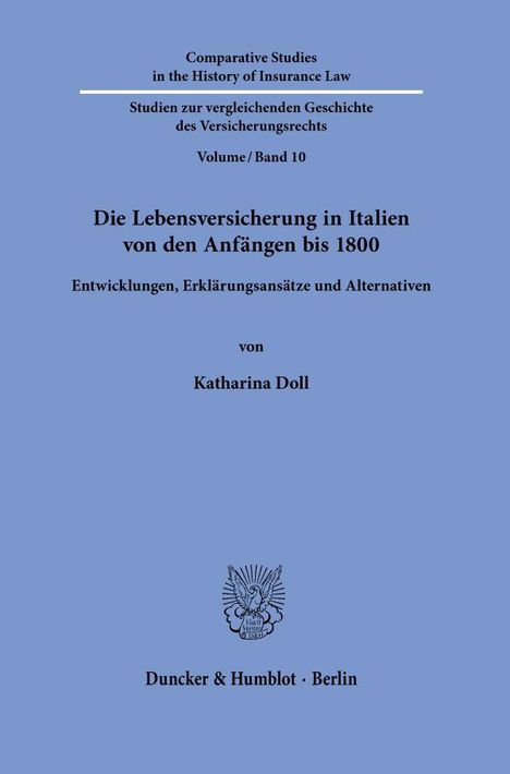 Katharina Doll: Die Lebensversicherung in Italien von den Anfängen bis 1800., Buch