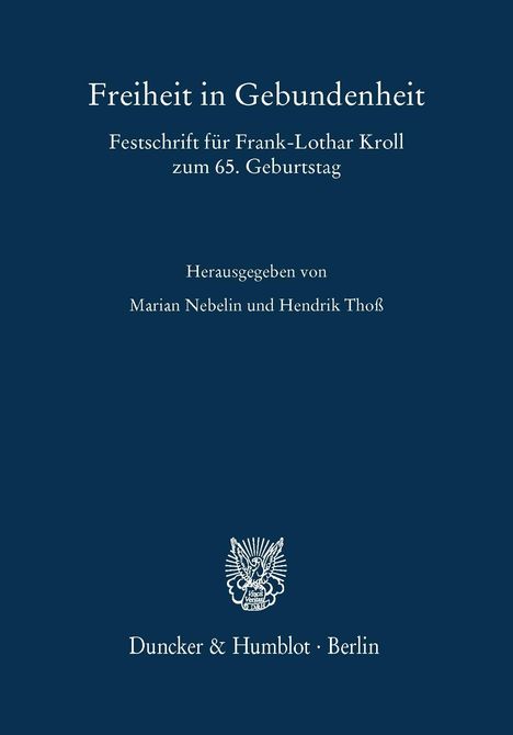 Freiheit in Gebundenheit, Buch