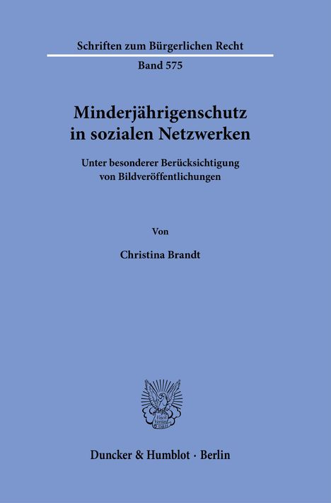 Christina Brandt: Minderjährigenschutz in sozialen Netzwerken, Buch