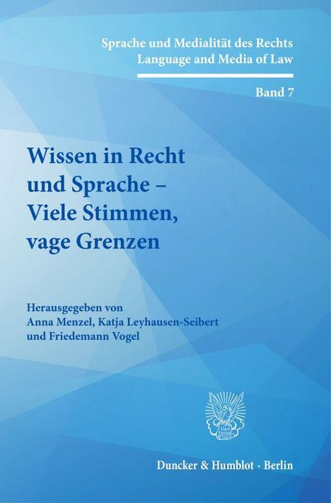 Wissen in Recht und Sprache - Viele Stimmen, vage Grenzen, Buch