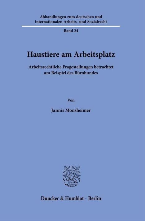 Jannis Monsheimer: Haustiere am Arbeitsplatz, Buch