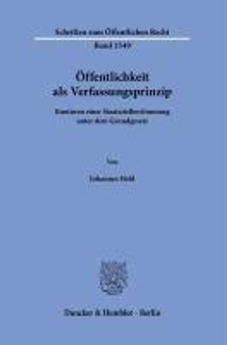 Johannes Held: Öffentlichkeit als Verfassungsprinzip, Buch