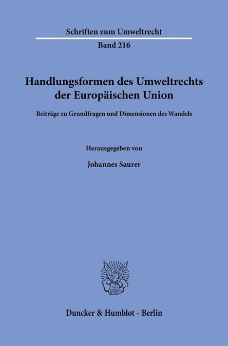 Handlungsformen des Umweltrechts der Europäischen Union, Buch
