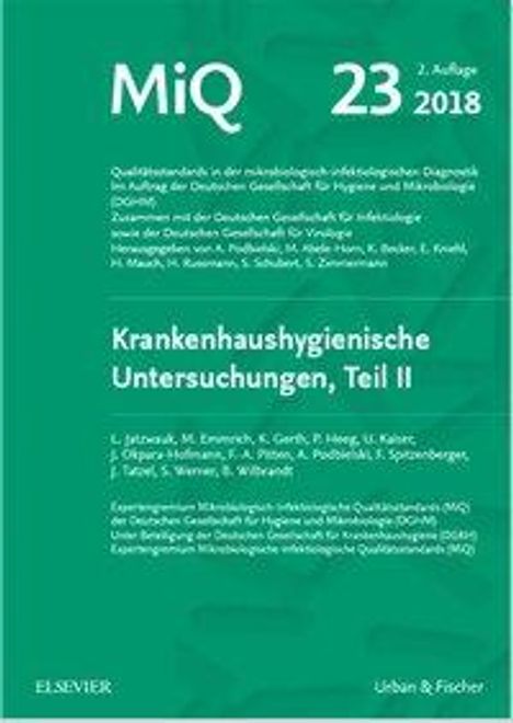 Lutz Jatzwauk: MIQ 23: Krankenhaushygienische Untersuchungen, Teil II, Buch