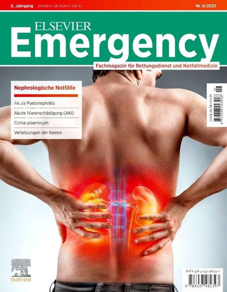 ELSEVIER Emergency. Nephrologische Notfälle. 6/2025: Fachmagazin für Rettungsdienst und Notfallmedizin, Buch