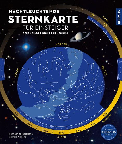 Hermann-Michael Hahn: Nachtleuchtende Sternkarte für Einsteiger, Karten