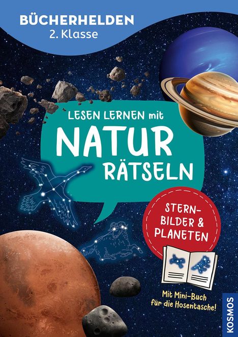 Leonie Duppke: Lesen lernen mit Naturrätseln, Bücherhelden 2. Klasse, Sternbilder &amp; Planeten, Buch