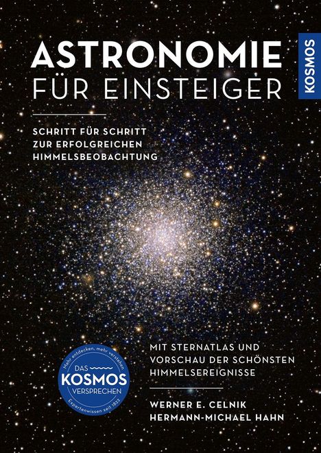 Text: "ASTRONOMIE FÜR EINSTEIGER. Mit Sternatlas und Vorschau der schönsten Himmelsereignisse." Hintergrund: Sternencluster.