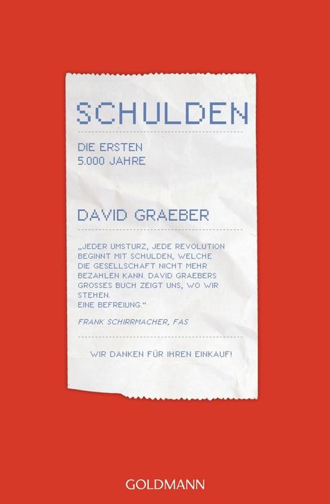 David Graeber: Schulden. Die ersten 5000 Jahre, Buch