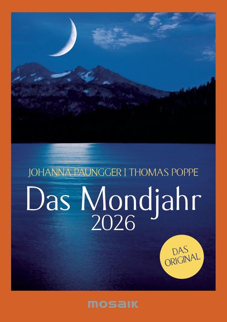 Johanna Paungger: Das Mondjahr 2026 - s/w Taschenkalender, Kalender