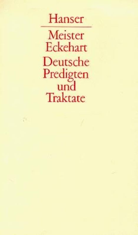 Meister Eckhart: Deutsche Predigten und Traktate, Buch