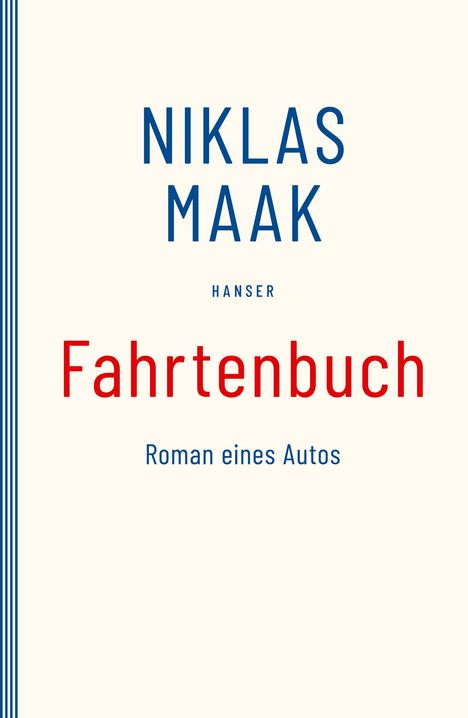 Niklas Maak: Fahrtenbuch, Buch