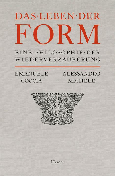 Emanuele Coccia: Das Leben der Form, Buch