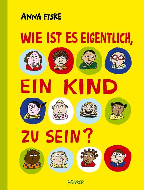 „WIE IST ES EIGENTLICH, EIN KIND ZU SEIN?“ lautet der Text. Illustration mit verschiedenen Kinderzeichnungen.