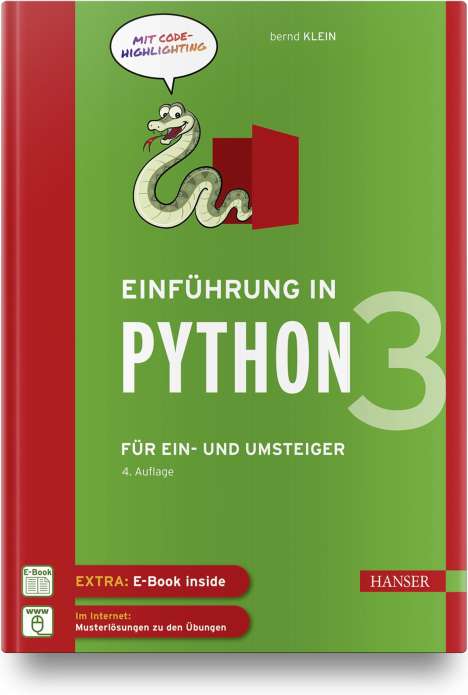 Bernd Klein: Einführung in Python 3, 1 Buch und 1 Diverse