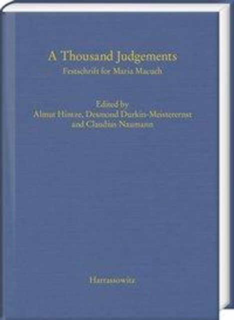 A Thousand Judgements, Buch