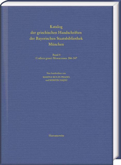 Katalog der griechischen Handschriften der Bayerischen Staat, Buch