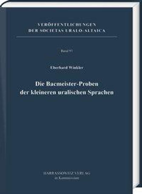 Eberhard Winkler: Winkler, E: Bacmeister-Proben der kleineren uralischen Sprac, Buch