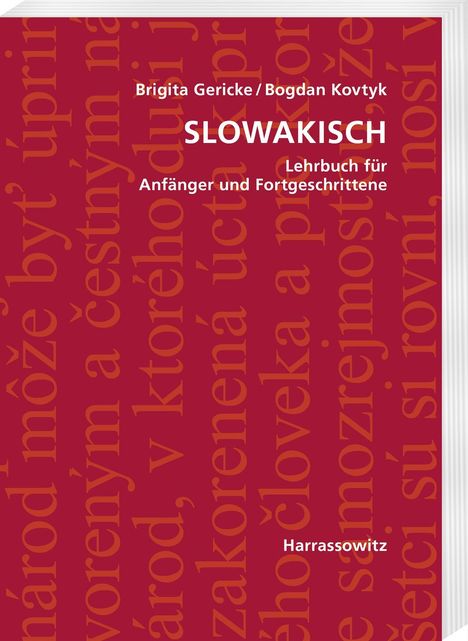 Brigita Gericke: Slowakisch. Lehrbuch für Anfänger und Fortgeschrittene, Buch