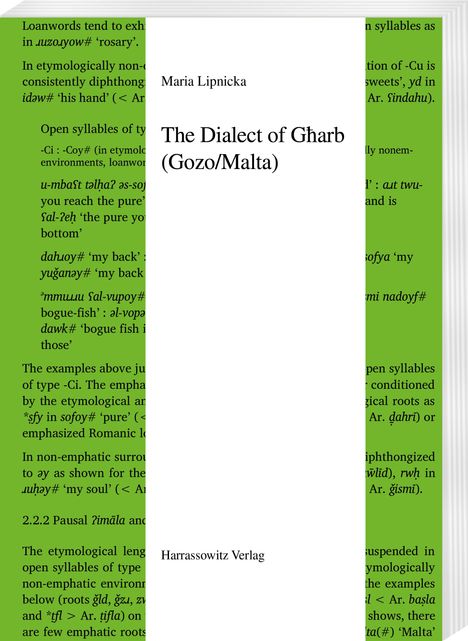 Maria Lipnicka: The Dialect of G¿arb (Gozo/Malta), Buch