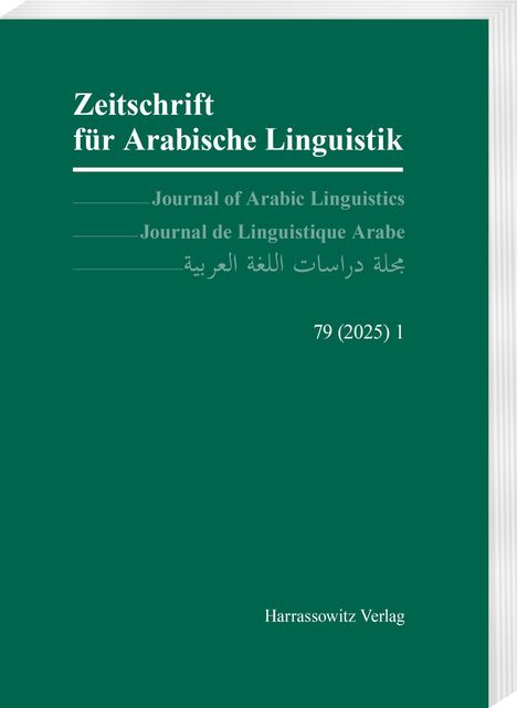 Zeitschrift für Arabische Linguistik 79,1 (2025), Buch