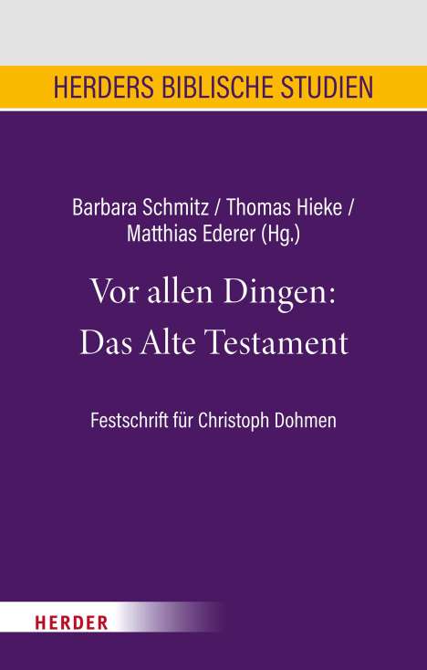 Vor allen Dingen: Das Alte Testament, Buch