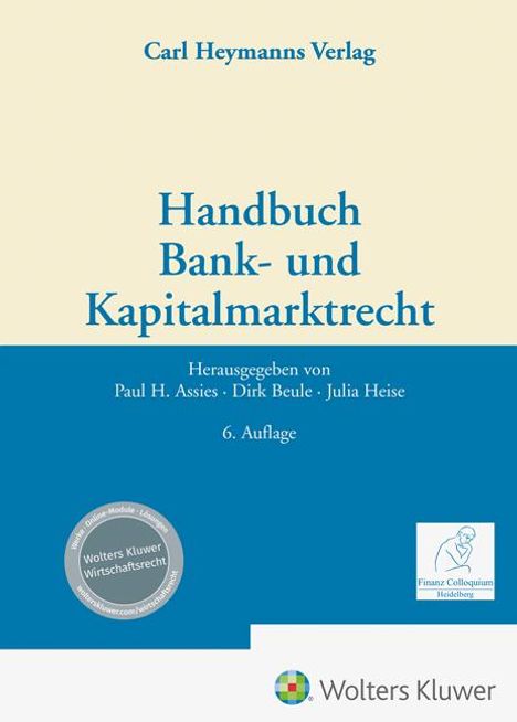 Handbuch Bank- und Kapitalmarktrecht, Buch