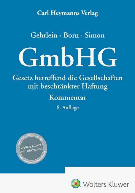 GmbHG - Kommentar, Buch