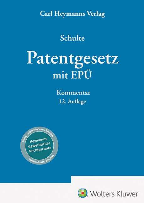 Patentgesetz mit Europäischem Patentübereinkommen, Buch