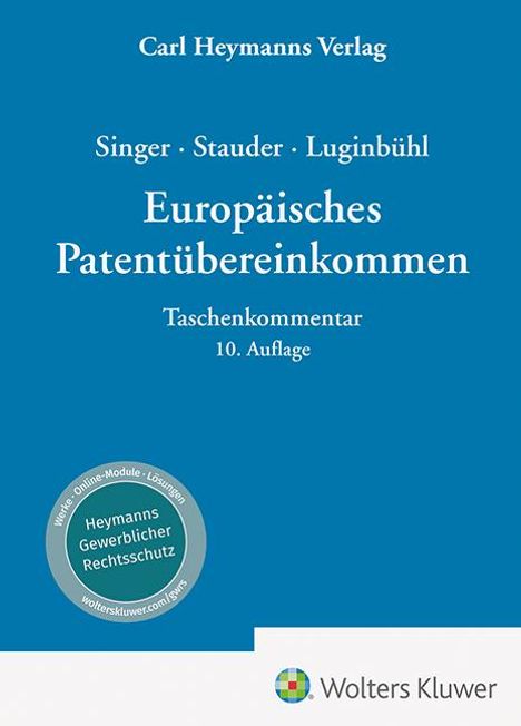 Europäisches Patentübereinkommen (EPÜ) - Kommentar, Buch