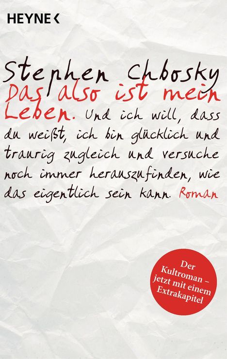 Stephen Chbosky: Das also ist mein Leben, Buch