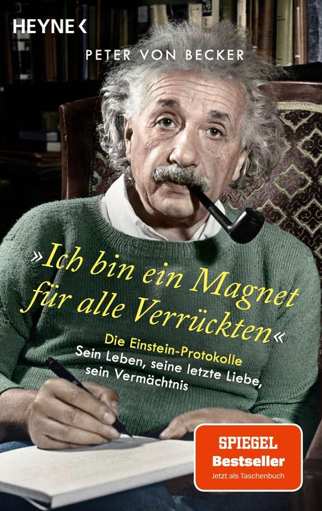 „Ich bin ein Magnet für alle Verrückten“; Mann mit grauen Haaren, Pfeife, grüner Pullover, schreibt.