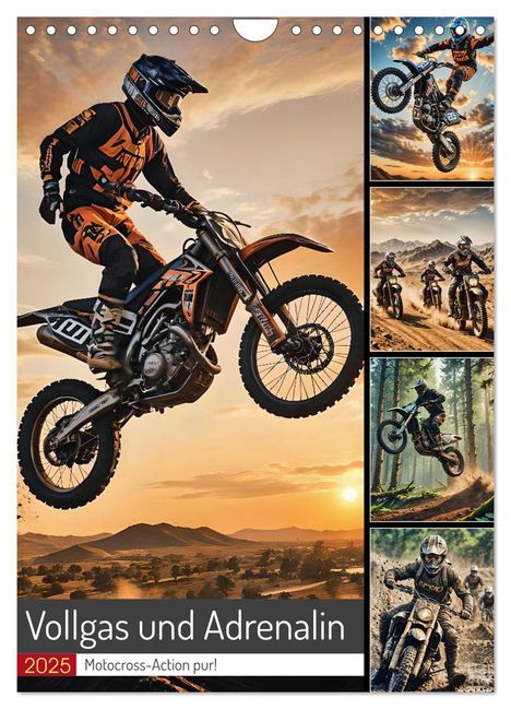 Andreas Spreider: Vollgas und Adrenalin - Motocross-Action pur! (Wandkalender 2025 DIN A4 hoch), CALVENDO Monatskalender, Kalender