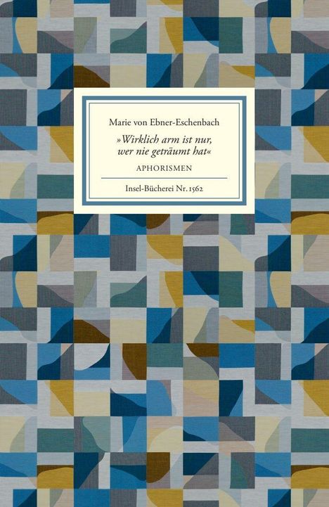 Zentraler Text in einem Rechteck: "Wirklich arm ist nur, wer nie geträumt hat." Farbige, abstrakte Muster im Hintergrund.