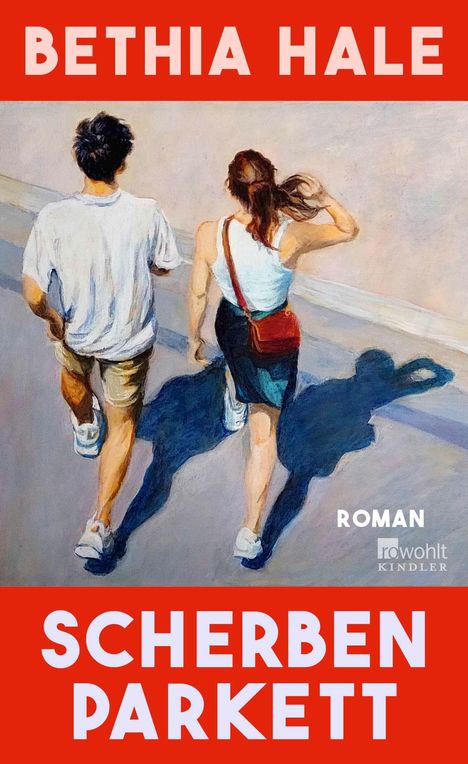 BETHIA HALE, SCHERBEN PARKETT, ROMAN. Eine Illustration: Zwei Personen, von hinten, spazieren in der Sonne.