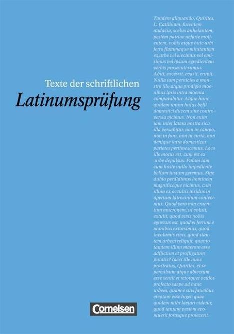 Texte der schriftlichen Latinumsprüfung, Buch