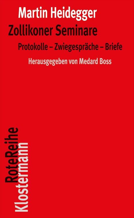 Martin Heidegger: Zollikoner Seminare, Buch