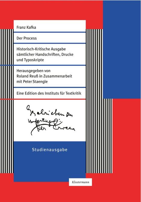 Franz Kafka: Der Process. Studienausgabe, Buch