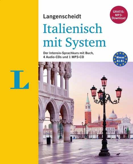 Roberta Costantino: Langenscheidt Italienisch mit System - Sprachkurs für Anfänger und Fortgeschrittene, 1 Buch, 3 CDs und 1 MP3-CD