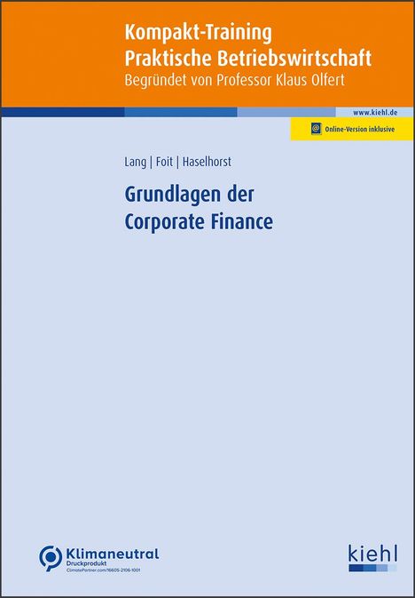 Carsten Lang: Grundlagen der Corporate Finance, 2 Diverse