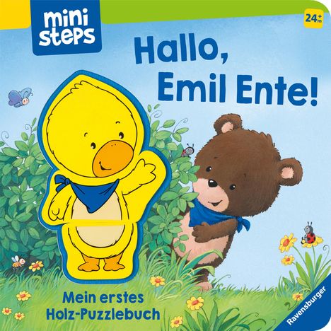 Kathrin Lena Orso: ministeps: Hallo, Emil Ente! Mein erstes Holzpuzzle-Buch, Buch