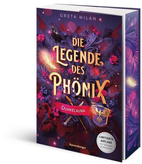 Greta Milán: Die Legende des Phönix, Band 1: Dunkelaura, Buch